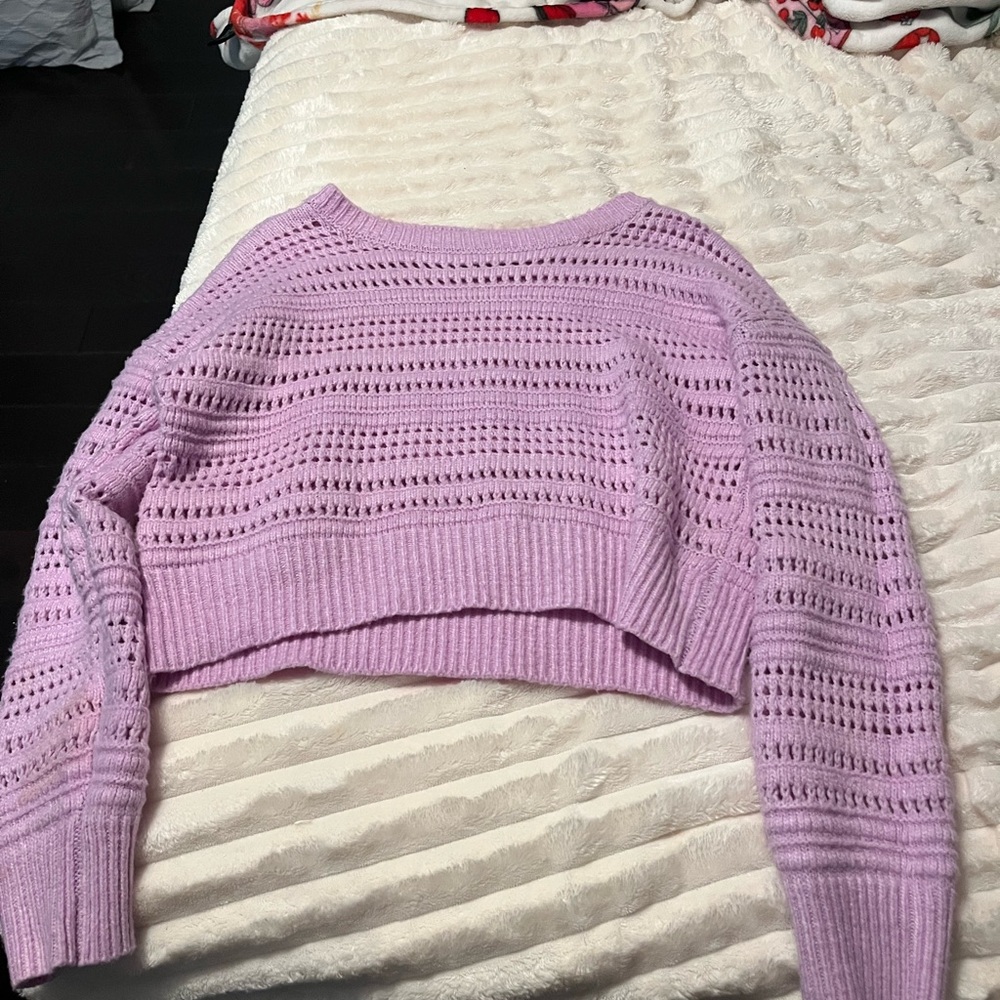 Francesca's Collections Lilac Knit Sweater